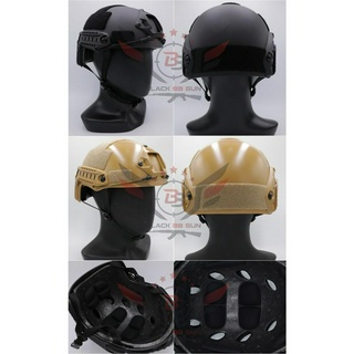 หมวก Fast (หมวกฟาส) (Fast Helmet MH type) รุ่น Strandard Version No holes  ● น้ำหนัก : 450 กรัม ● ขนาด : กว้าง 27.5cm. ย