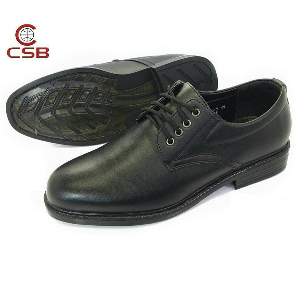 รูปภาพสินค้าแรกของCSB รองเท้าหนังผูกเชือก 4 รู สีดำ CM545 ไซส์ 39-46