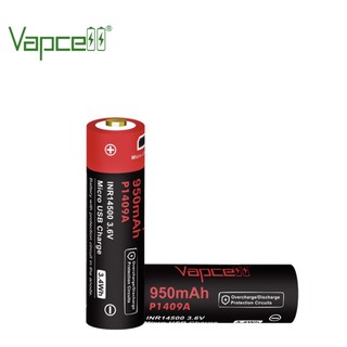 Vapcell INR14500(ขนาดAA) 950mAh 3.6V ชาร์จผ่านUSB ของแท้