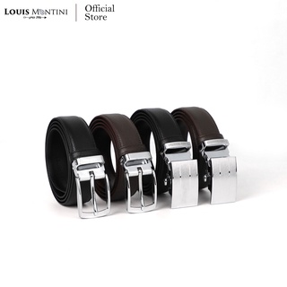 ภาพหน้าปกสินค้าLouis Montini (CAMERON) เข็มขัดผู้ชาย Men Belt หนังวัวแท้หัวออโต้เมติกและหัวเข็ม MGN180&MGN404 ที่เกี่ยวข้อง