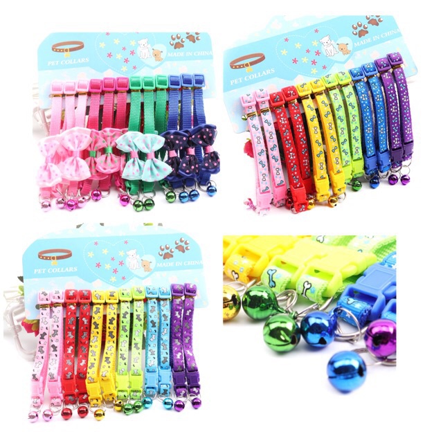 ปลอกคอสุนัข-ปลอกคอแมว-สีสันสดใส