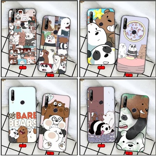 เคสโทรศัพท์มือถือแบบนิ่ม ลาย We Bare Bears สีดํา สําหรับ Viv Y11 Y12 Y15 Y17 Y19 Y11S Y20i Y20S Y91 Y91C Y93 Y95