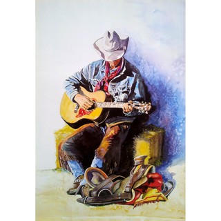 โปสเตอร์ ภาพวาด อเมริกัน คาวบอย Cowboy POSTER 24”x35” Inch Painting America Western V1