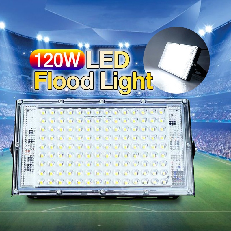 cherry-ไฟสปอร์ตไลท์-floodlight-led-กันละอองน้ำ-120w-led-สว่างแสบตา-ใช้ไฟ-220v-สปอร์ตไลท์-led-สว่าง-ประหยัดไฟ-กันฝุ่น