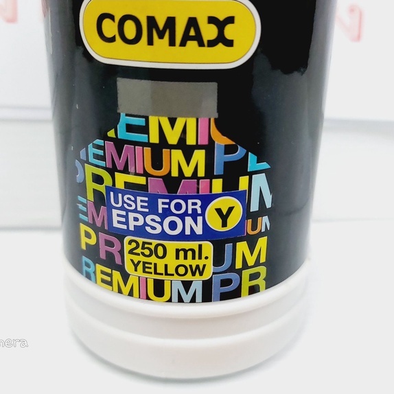 หมึกเติมเกรดพรีเมี่ยม-สำหรับเครื่องพิมพ์-epson-จำนวน-1-ขวด-สีเหลือง-comax-ขวดละ-250-ml-ออกใบกำกับภาษีได้