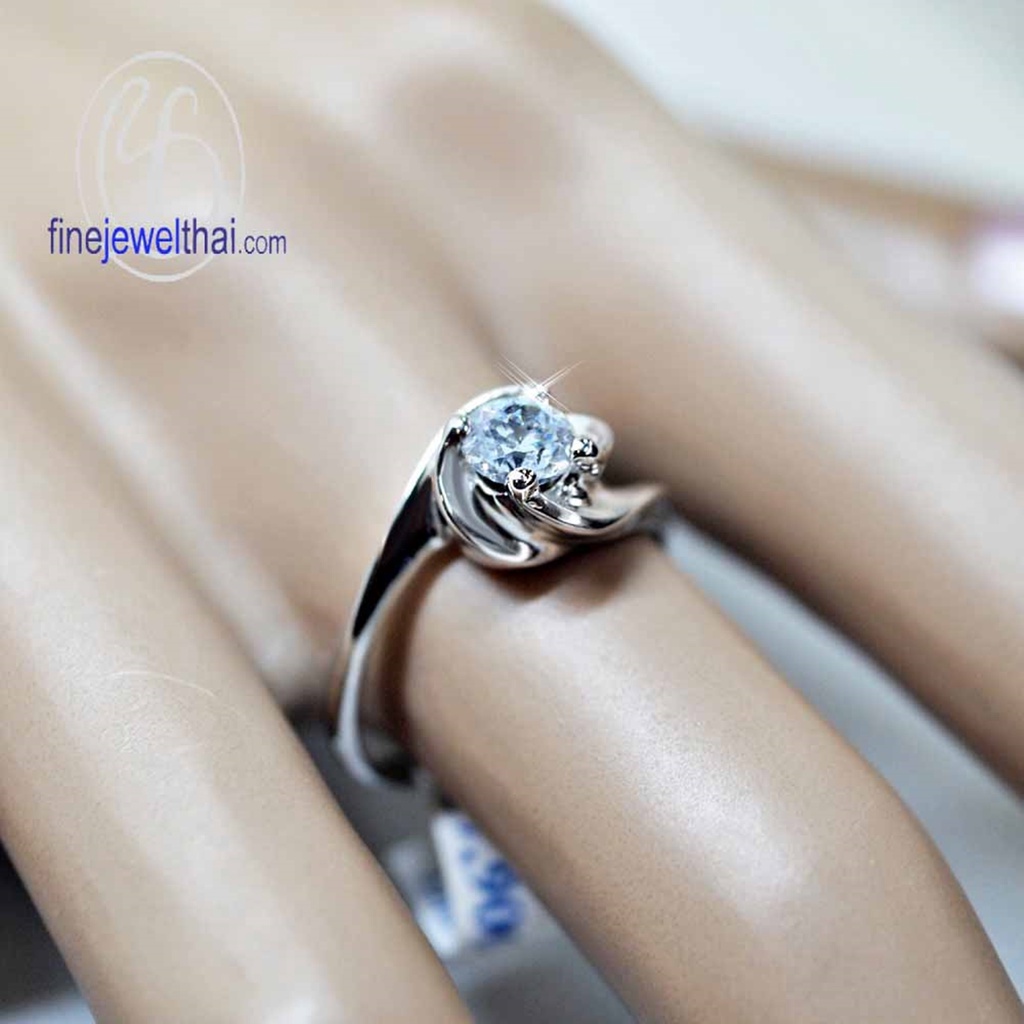 finejewelthai-แหวนโทพาซ-โทพาซ-แหวนพลอย-แหวนเงินแท้-พลอยประจำเดือนเกิด-topaz-silver-ring-birthstone-r1288tp