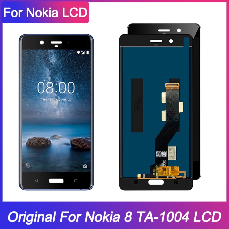 อะไหล่หน้าจอสัมผัส LCD แบบเปลี่ยน สําหรับ Nokia 8 N8 TA-1012 TA-1004 TA ...