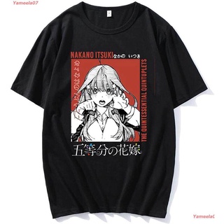 เสื้อยืดผ้าฝ้ายพิมพ์ลาย Tee◊  Yameela07 2022 The Quintessential Quintuplets T-Shirt Anime Tee Shirt Unisex Pullover Naka