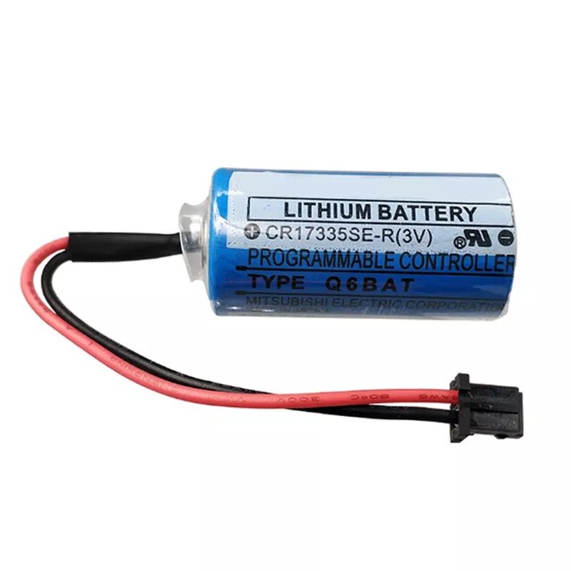 cr17335se-r-3v-1800mah-q6bat-cr17335-plc-แบตเตอรี่ลิเธียมmitsubishi-แบตเตอรี่สำรอง-cr17335se-r-อุตสาหกรรมแบตเตอรี่