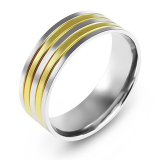 555jewelry แหวน รุ่น SNRN33 (Yellow Gold/Steel)   [R34]