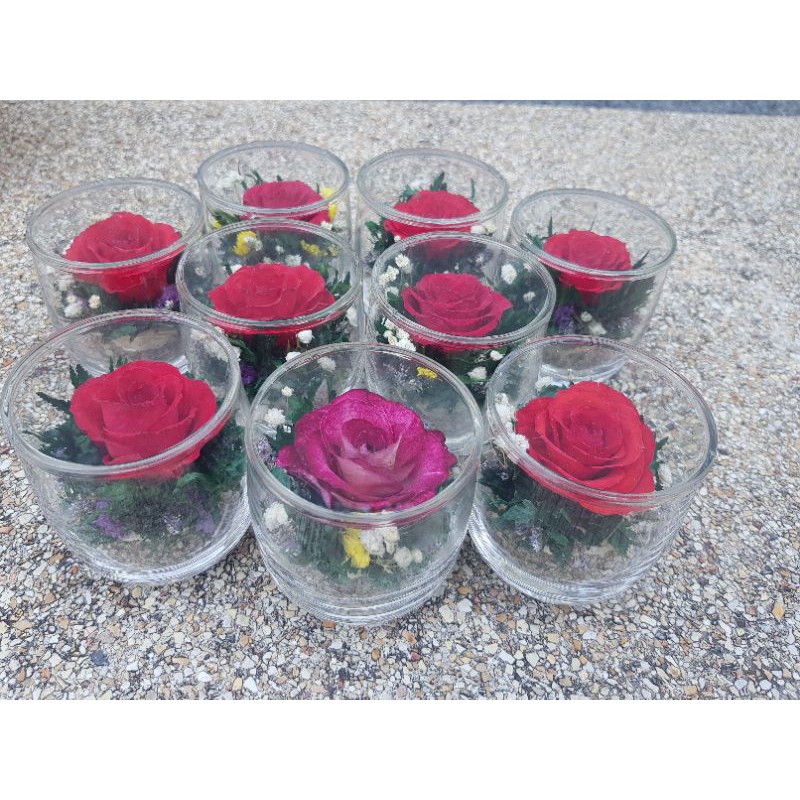 ภาพสินค้าดอกกุหลาบ ดอกกุหลาบในโหลแก้ว ช่อดอกไม้ ของขวัญวาเลนไทน์ จากร้าน amp297 บน Shopee ภาพที่ 3