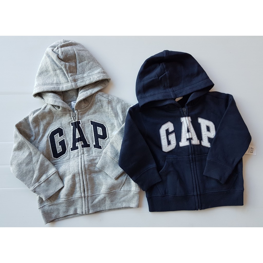เสื้อกันหนาวเด็ก-gap-มีฮูด-ซิปหน้า-สีกรม-size-2y-3y