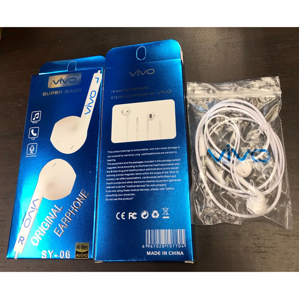 หูฟัง-vivo-รุ่น-sy-06-แบบมีสาย-คุยได้-โทรได้-เสียงเบสดีมาก-หัวแจ็ค-3-5-mm-ทั่วไป-หูฟังราคาเบา-คูณภาพดีมาก-พร้อมส่งไว