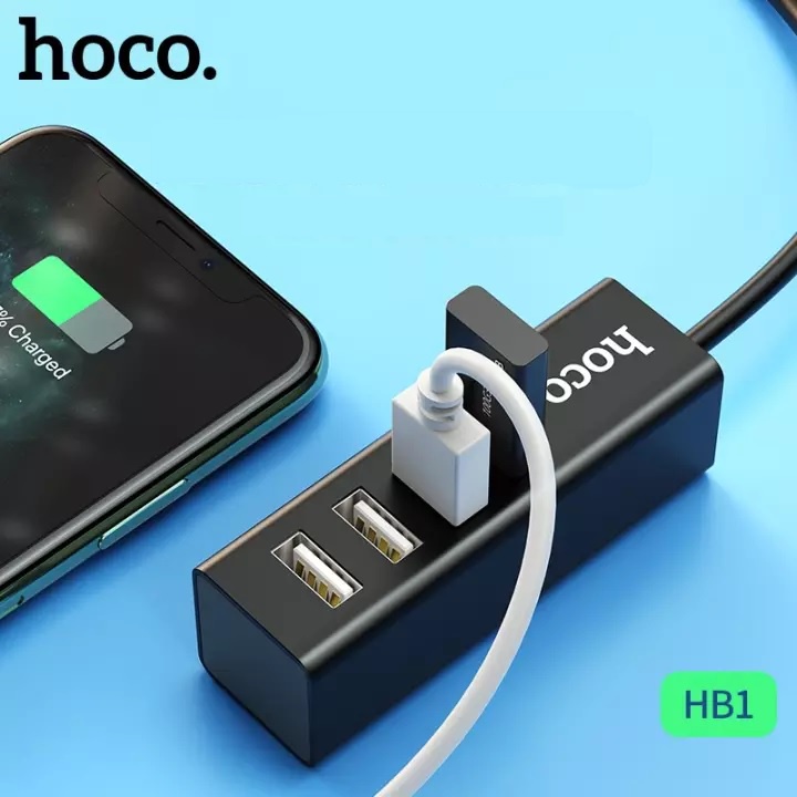 hoco-hb1-ports-hub-อุปกรณ์เพิ่มช่อง-usb-usb-hub-hb1-usb-a-to-four-ports-usb-2-0-charging-and-data-sync