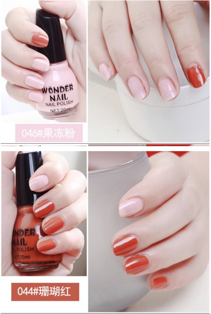 สีกึ่งเจล-สีทาเล็บ-ไม่ต้องอบ-แห้งไว-wonder-nail-20ml-สีสวย-สด-ไม่ต้องอบ