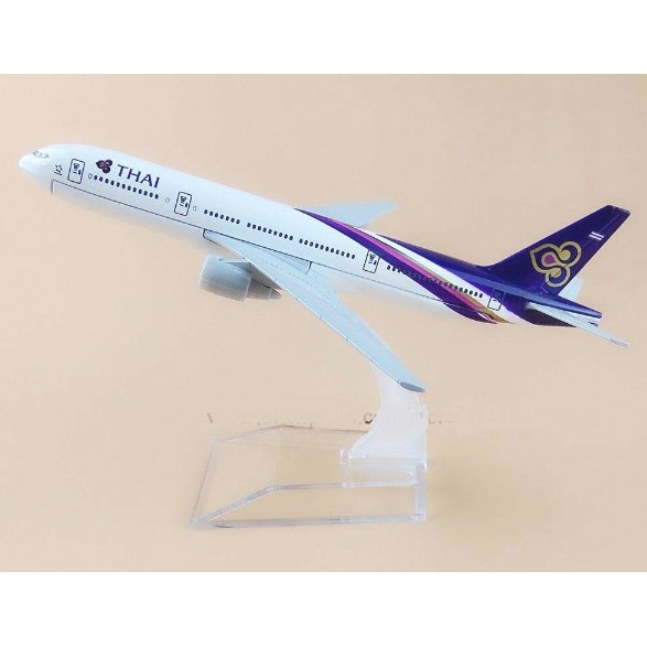 โมเดลเครื่องบิน-พร้อมส่งจากไทย-การบินไทย-thai-airways-boeing-777-ขนาด-16cm-มีขาตั้งโชว์-ของขวัญ