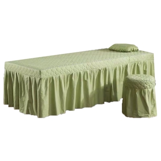 🔥 พร้อมส่ง 🔥คลุมเตียงสปา เตียงนวดตัว (80*190) ผ้าปูเตียงคลีนิก สีเขียว (มี3ชิ้น)