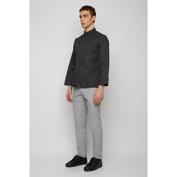 dapp-uniform-เสื้อเชฟ-แขนยาว-กระดุมซ่อน-denton-gray-pressed-button-longsleeves-chef-jacket-สีเทา-tjka1020