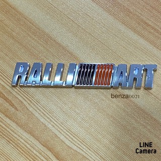 โลโก้* RALLI ART งานโลหะ  ( ขนาด* 2.2 x 12.8 cm ) ราคาต่อชิ้น