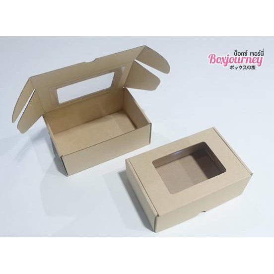 boxjourney-กล่องลูกฟูกพรีเมี่ยม-มีหน้าต่าง-11x17x6ซม-50-ใบ-แพค