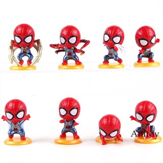 ภาพหน้าปกสินค้าฟิกเกอร์ Marvel Super Hero Spiderman Iron Spider Q Version 8 ชิ้น / ชุด ที่เกี่ยวข้อง