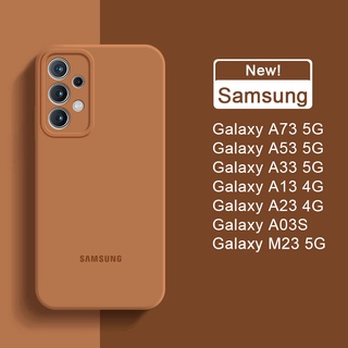 ของแท้ เคสโทรศัพท์ ซิลิโคนนิ่ม กันกระแทก สีพื้น สําหรับ Samsung Galaxy A05 A73  A53 A33 A23 M23 5G A13 4G A03S