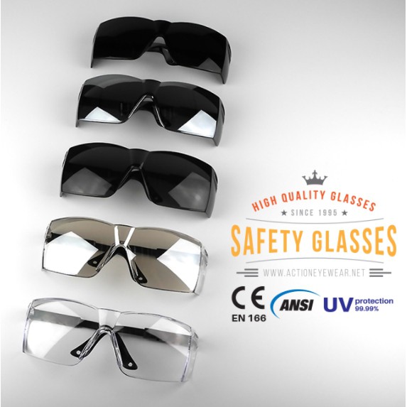 ภาพหน้าปกสินค้าแว่นตานิรภัย แบรนด์ Action Eyewear รุ่น 319AF (กันฝ้า 100%) กันCo_Vid_19ติดต่อทางดวงตา มีของแถม แว่นเซฟตี้