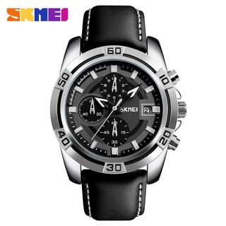 SKMEI Fashion Watch Men Leather Top Luxury Military Quartz Wristwatches Waterproof Outdoor Sports Watches Relogio Mascul