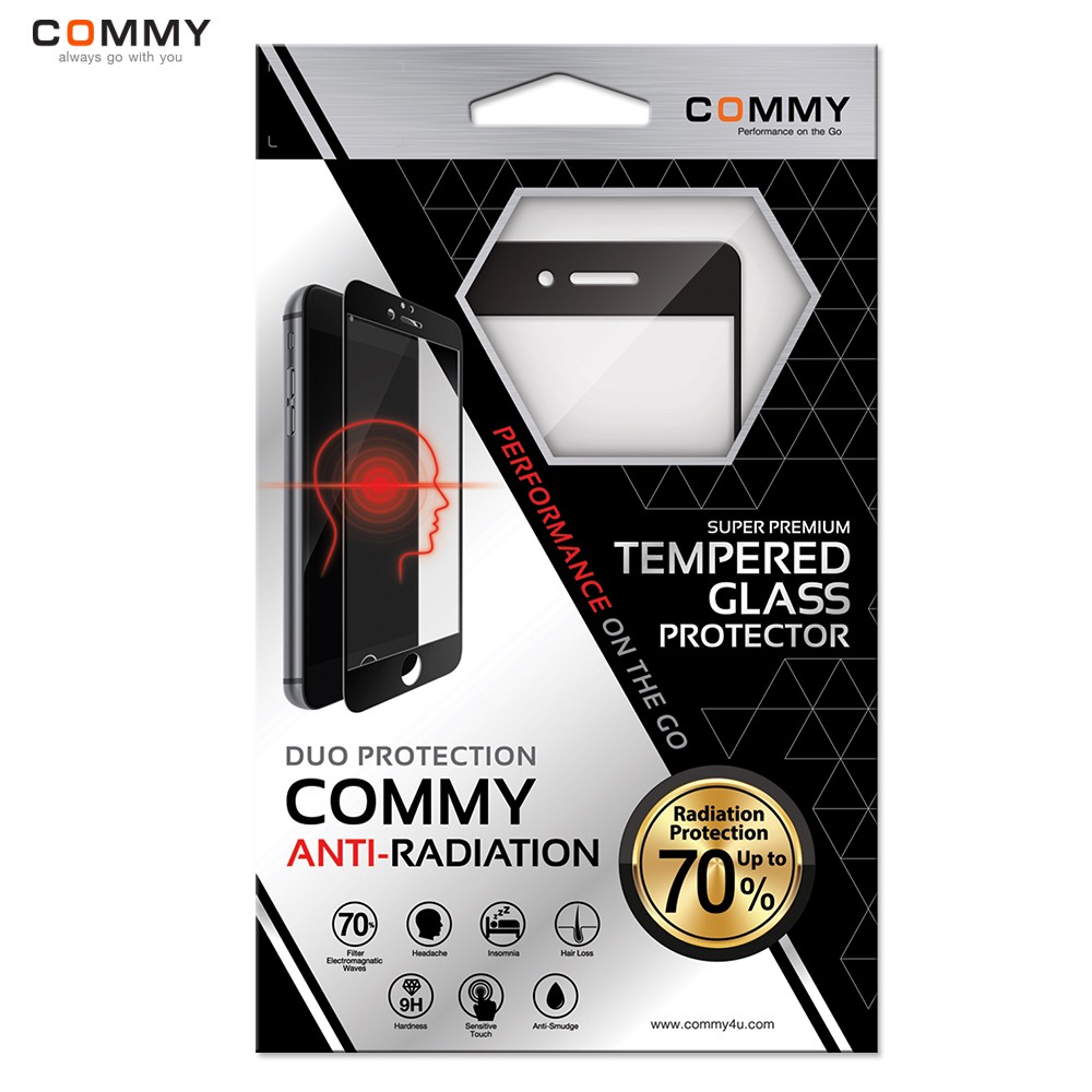 commy-กระจกกันรอย-anti-radiation-iphone6-iphone6s-gold