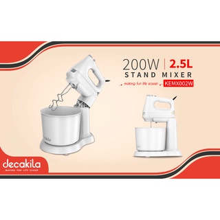 decakila  รุ่น KEMX002W เครื่องผสมอาหารขนาดความจุ 2.5 ลิตร กำลังไฟ 200 วัตต์ ของแท้ 100%