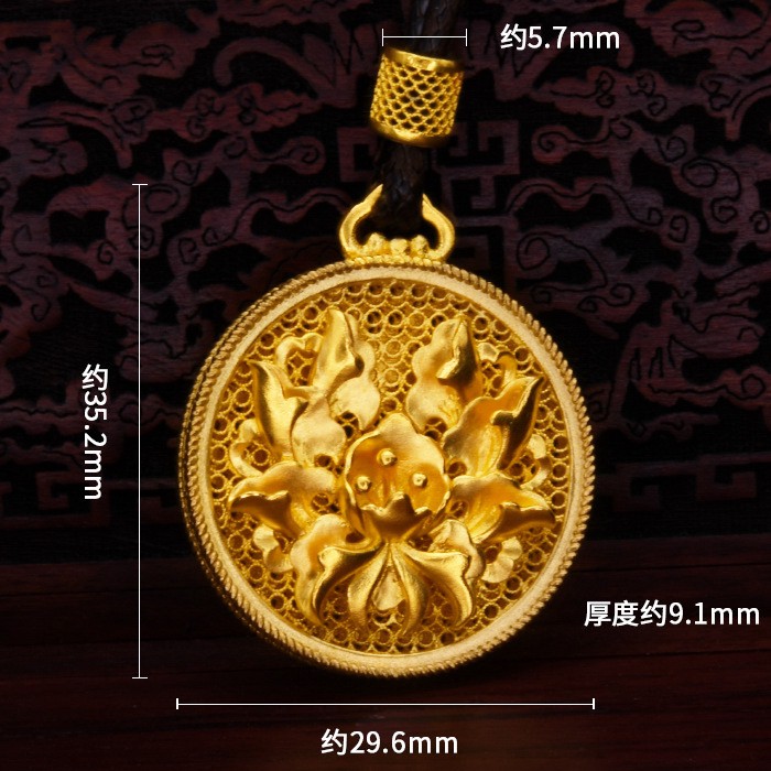 กฎหมายโบราณมรดก-fugui-ruyi-ปิงหัวเข็มขัดลาวจี้ทองคำชุบทองสร้อยคอดอกไม้รอบใหม่-de2-5526