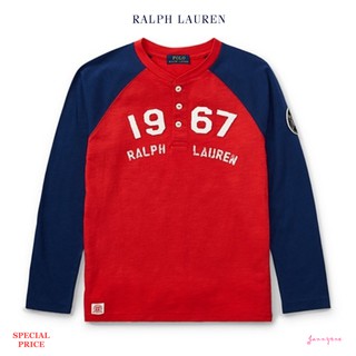 RALPH LAUREN COTTON JERSEY BASEBALL HENLEY