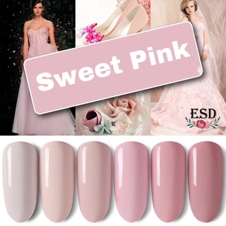 สีทาเล็บเจล สีชมพูหวาน ขนาด 15 ml. (อบ UV เท่านั้่น)  / Milan Sweet Pink Color Series Nail Gel UV  Polish 15 ml.