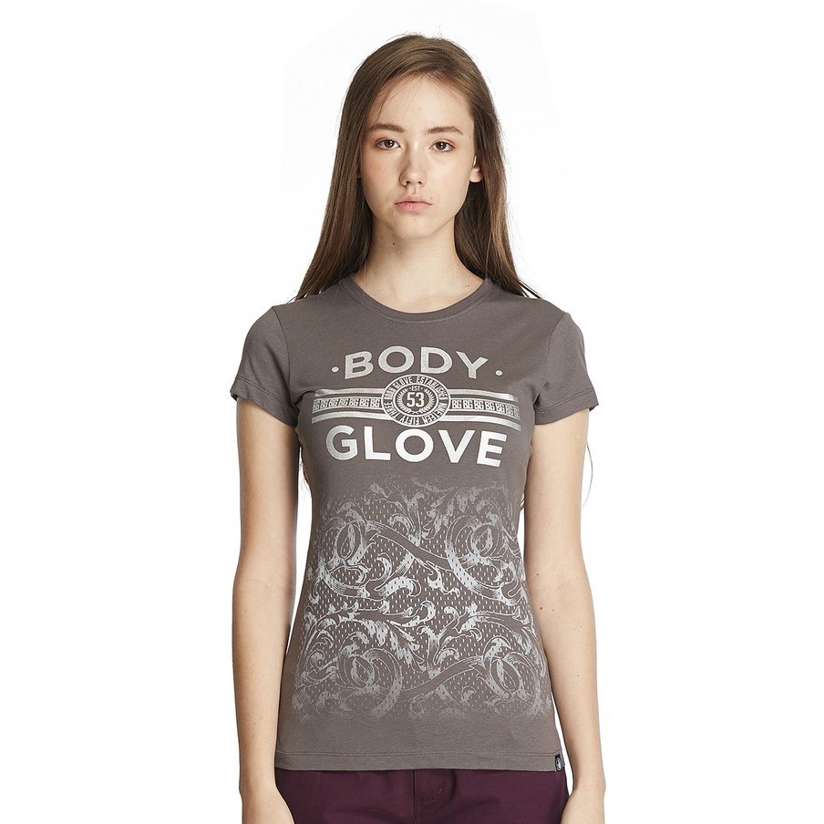 body-glove-premium-tee-women-round-neck-เสื้อยืดแขนสั้นผู้หญิง-สี-charcaol