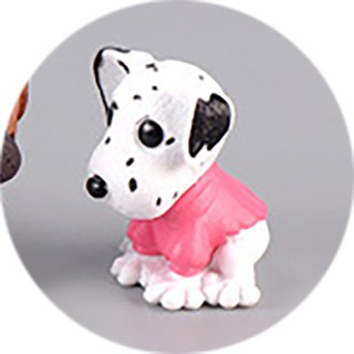 ตุ๊กตาสนุัข No.4 Dog Figures for Kids, Cake Toppers, Dog Figurines Collection Playset for Christmas Birthday Gift Desk D