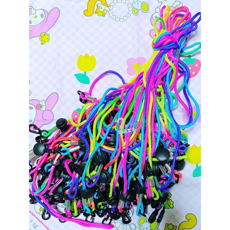 พร้อมส่ง-สายคล้องแมส-สายคล้องหน้ากาก-สายห้อยแมส-สายคล้องคอ-สายปรับแมส-สี-neon