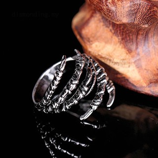 Restore Ancient Exaggerated Jewelry Punk Rock Eagle Claw Ring