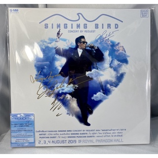 แผ่นเสียงพร้อมลายเซ็นต์ เบิร์ด singing bird ธงไชย แมคอินไตย์