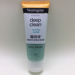 ❤️ไม่แท้คืนเงิน❤️ Neutrogena Deep Clean Purifying Scrub Cleanser 100ml. นูโทรจีนาสครับ เจลสครับล้างหน้า สูตรออยล์ฟรี