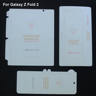 9D Soft TPU Hydrogel Film For Samsung Galaxy Z Fold 2 Front and Back UNBreakable Membrane Full Cover Screen Protector Film