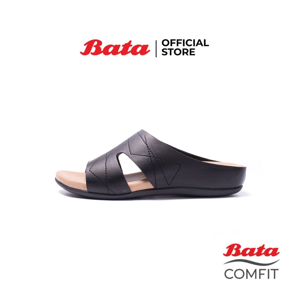 bata-comfit-บาจา-คอมฟิต-รองเท้าเพื่อสุขภาพ-รองแตะส้นหนา-1-นิ้ว-พื้นนิ่ม-ใส่สสบาย-รุ่น-batty-สีดำ-6616621