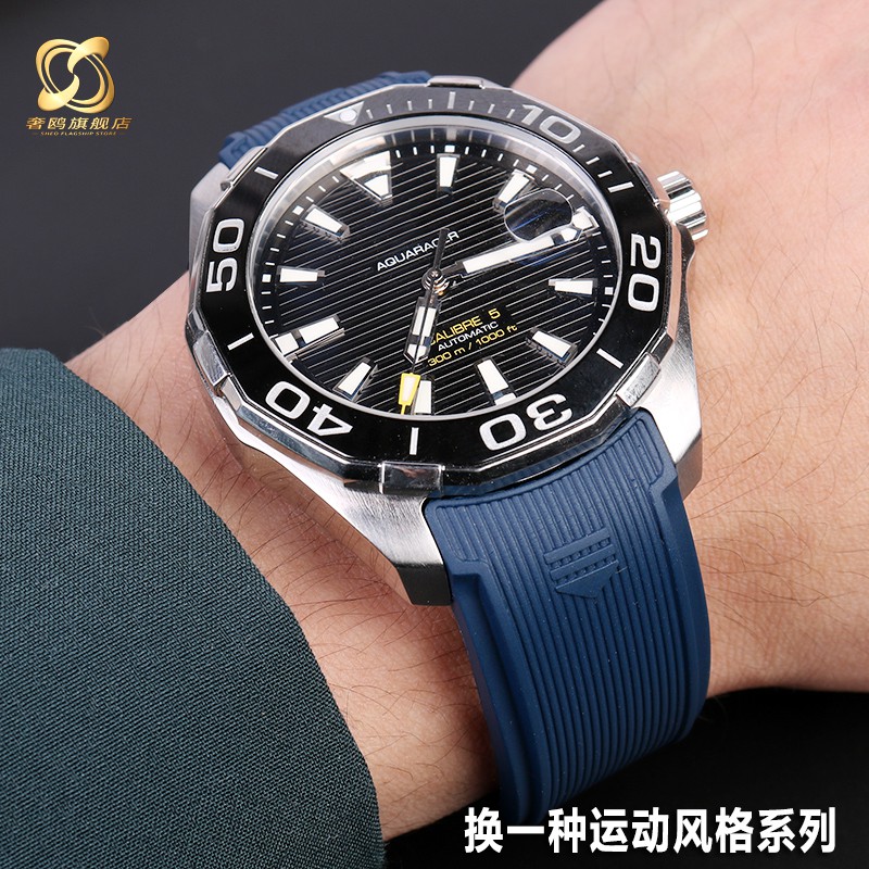 สายนาฬิกา-tag-heuer-concept-f1-ซิลิโคนดำน้ำ-300-tag-heuer-สายยางโค้ง-22mm