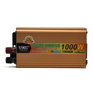 อินเวอร์เตอร์ ตัวแปลงไฟUKC Power Inverter 1000W with Charger 12V DC to 220V AC Output