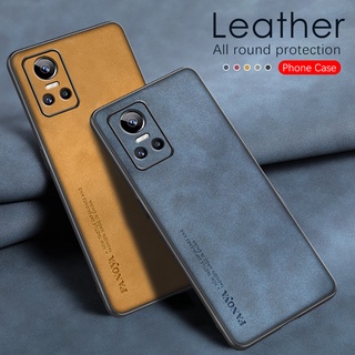 For Oppo Realme GT Neo3 Sheepskin Leather Soft TPU Frame Phone Cover Realmi GT Neo 3 realm GTNeo3 Case Camera Protect Fundas