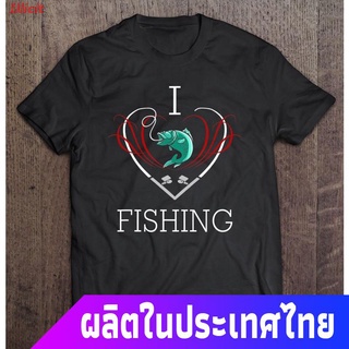 Illicit fishingเสื้อยืดกีฬา เสื้อยืดพิมพ์ลายกราฟฟิก I Love Fishing สไตล์ฮิปฮอปสําหรับผู้ชาย fishing Mens Womens T-shir