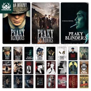 ป้ายโลหะดีบุก ลาย Peaky Blinders สไตล์วินเทจ สำหรับตกแต่งผับ บาร์ ผนัง