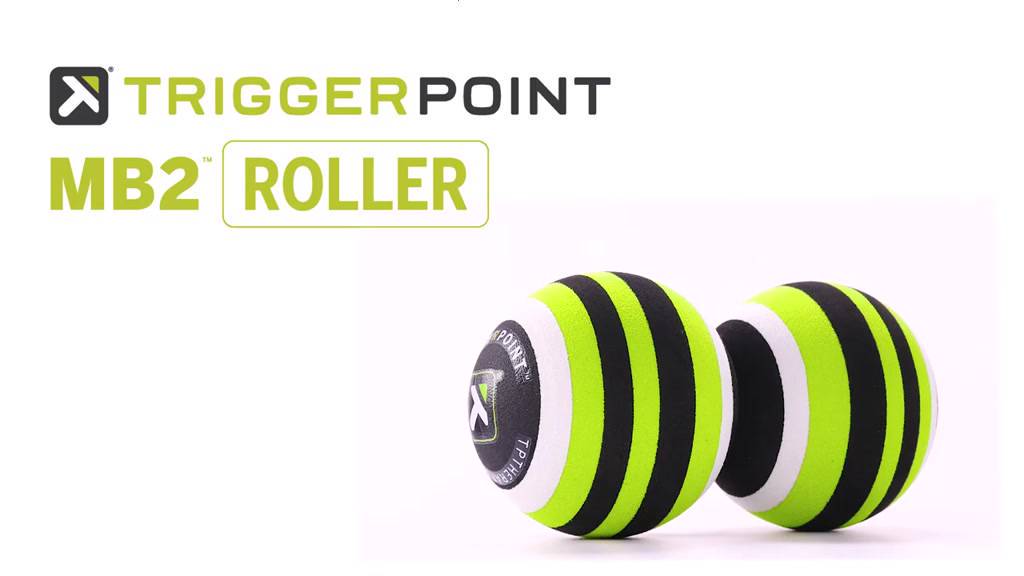trigger-point-mb2-roller-twice-the-relief-green-black-white-ลูกกลิ้งออกกำลังกาย