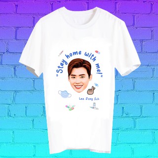 เสื้อแฟชั่นไอดอล แฟนเมด ติ่ง ซีรี่ส์เกาหลี ดารา STAY HOME WITH ME BLK10 อีจงซอก Lee Jong Suk