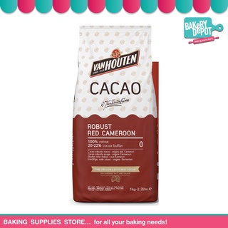 Bakery Depot ผงโกโก้ แวนฮูเทน RED CAMEROON 20-22% โกโก้ บัตเตอร์ ขนาด 1 KG.