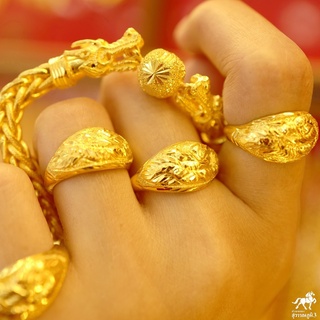 ภาพหน้าปกสินค้าแหวนทองครึ่งสลึง  1.9 กรัม ลายหัวโปร่งมังกร คละลาย  ทองแท้ 96.5% ขายได้ จำนำได้ มีใบรับประกัน ที่เกี่ยวข้อง